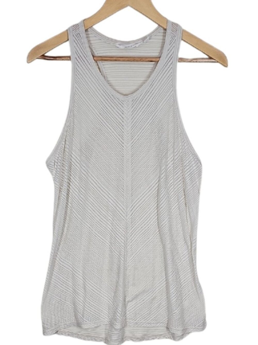 Athleta Illuminate Tank Oatmeal Heather L Racerback Yoga Outdoor Athleisure Gym